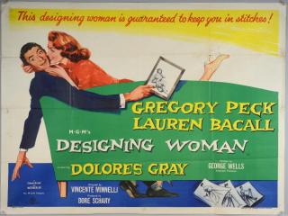 Appraisal: Designing Woman British Quad film poster starring Gregory Peck Lauren