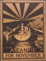 Appraisal: R L Emerson Poster Antique poster advertising Atlantic for November