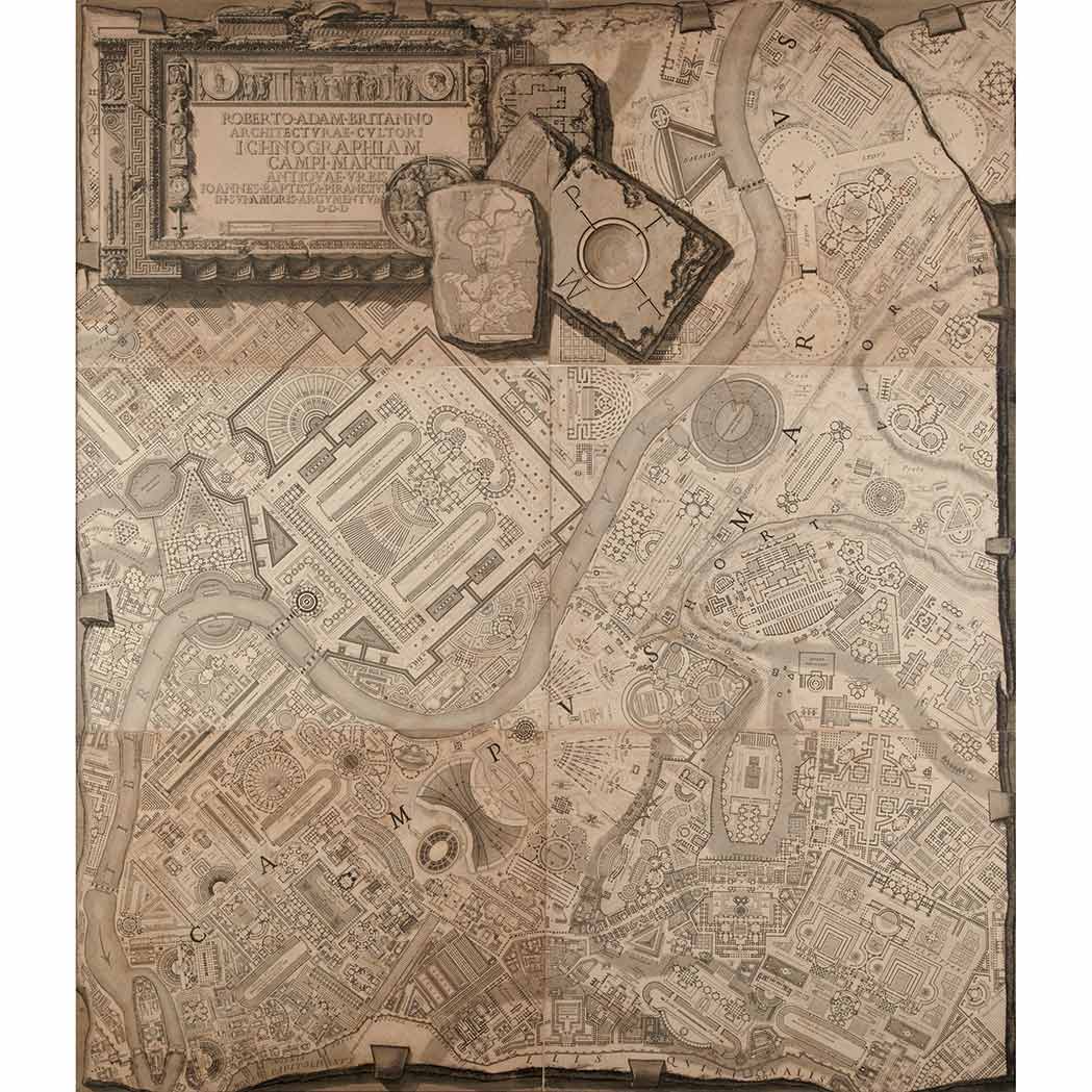 Appraisal: Giovanni Battista Piranesi - MAP OF ROME Etching and engraving