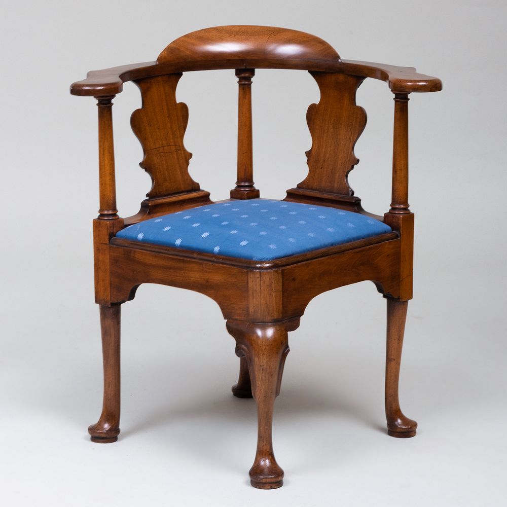 Appraisal: George III Mahogany Corner Chair x x in Height of