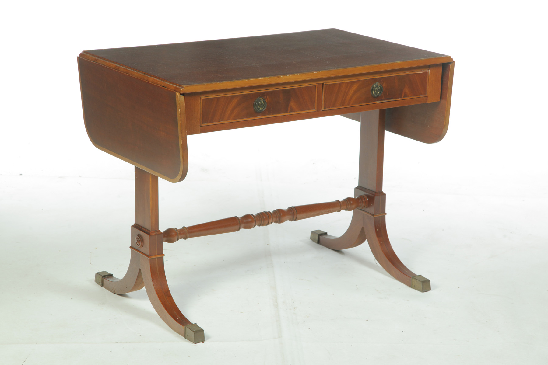 Appraisal: FEDERAL-STYLE DROP LEAF SOFA TABLE American rd quarter- th century