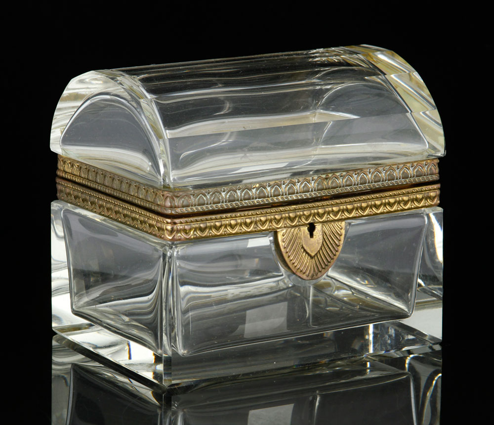 Appraisal: - French Attrb Baccarat Crystal Box French attributed to Baccarat