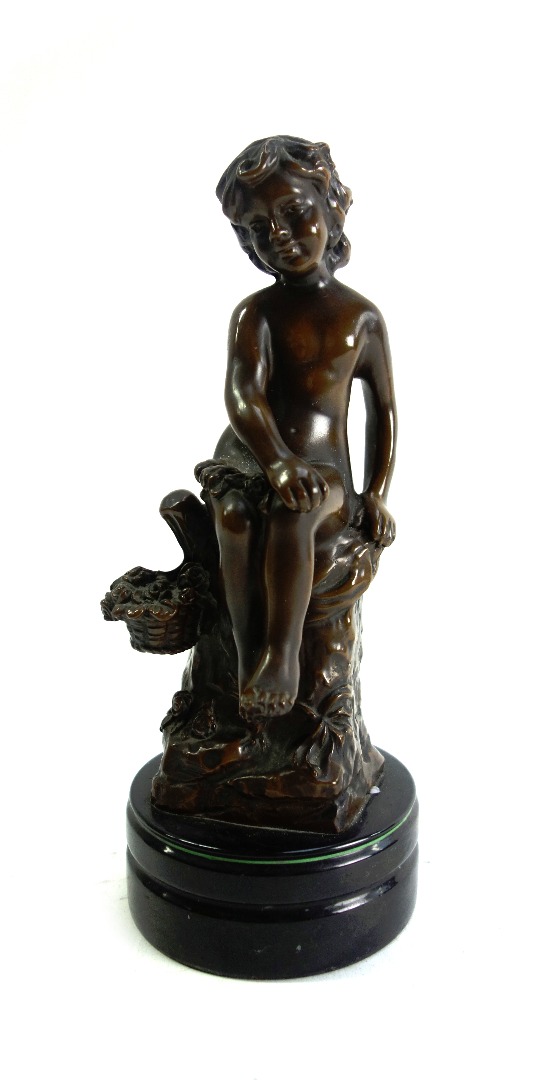 Appraisal: After Moreau a French bronze figure early th century depicting