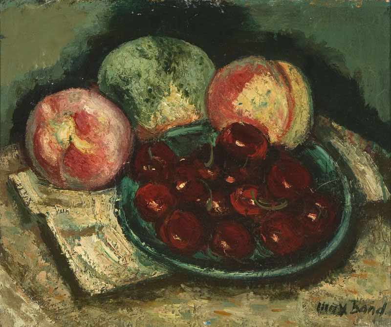 Appraisal: Max Band - Hollywood CA Still Life with Cherries