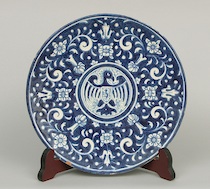 Appraisal: A Glazed Ceramic Charger In Blue And White Late th