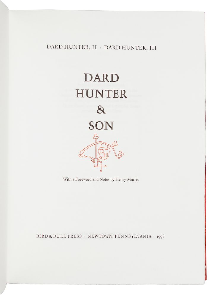 Appraisal: BIRD BULL PRESS HUNTER Dard II HUNTER Dard III Dard