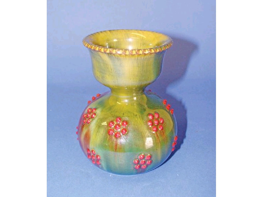 Appraisal: ELTON WARE A POTTERY VASE with flared neck and bulbous