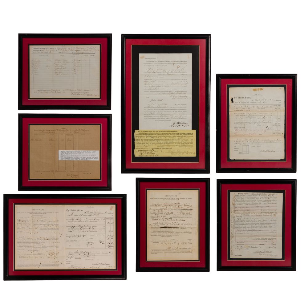 Appraisal: CIVIL WAR DOCUMENT ASSORTMENT signed and dated items including pay