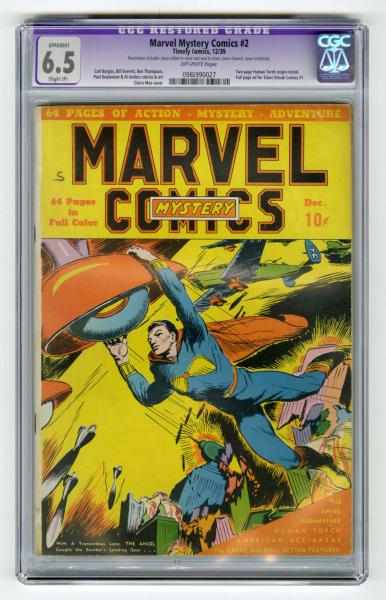 Appraisal: Marvel Mystery Comics CGC Timely Comics Click for full description