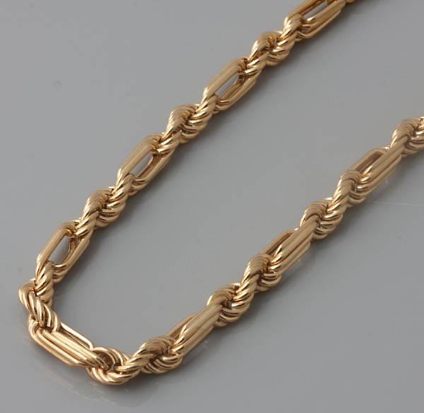 Appraisal: An k gold necklace Italy g