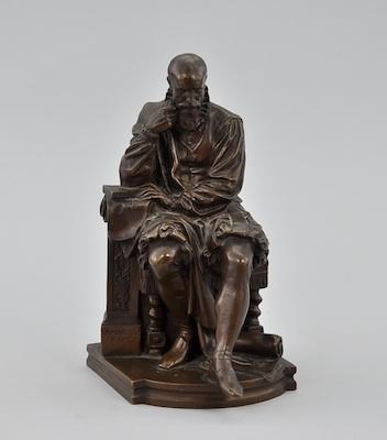 Appraisal: A Barbedienne Bronze of Ambroise Pare Bronze with brown patina