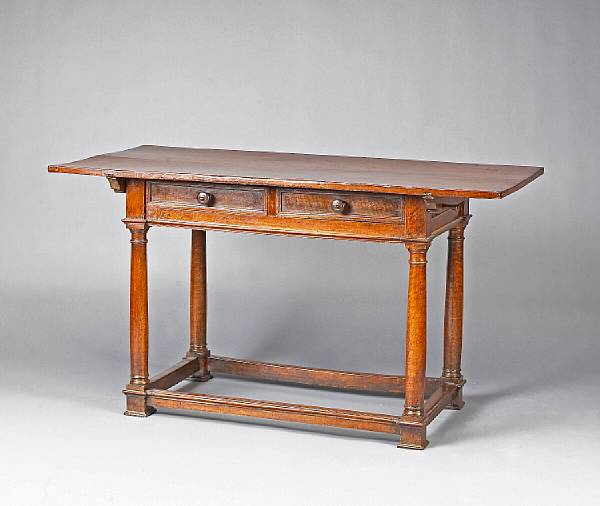 Appraisal: An Italian late Renaissance early Baroque walnut center table early