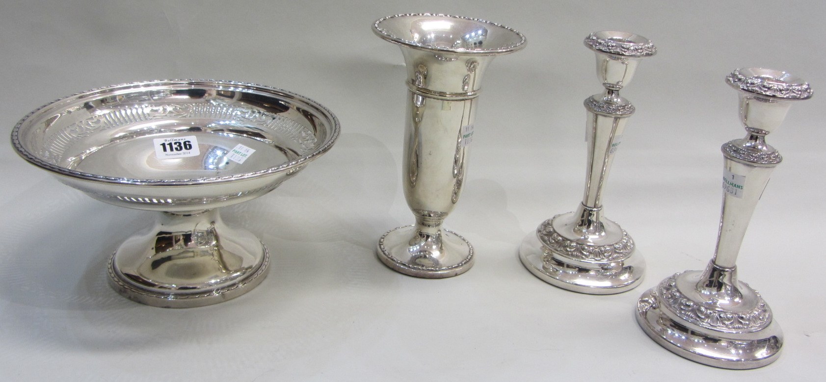 Appraisal: A silver tazza of circular form decorated with a pierced