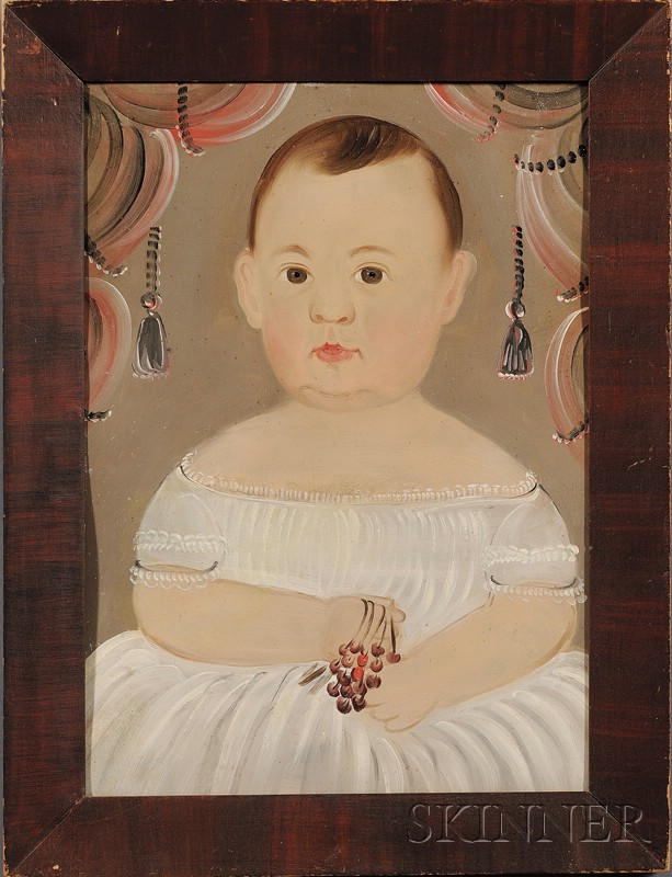 Appraisal: William Matthew Prior American - Portrait of a Baby Wearing