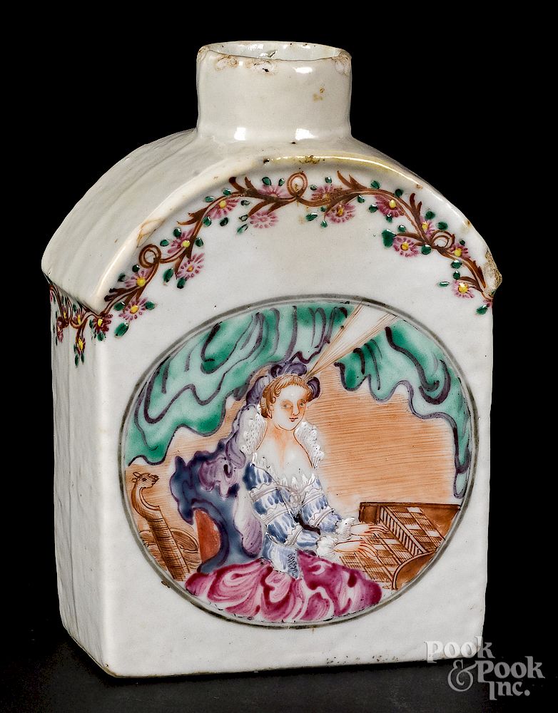 Appraisal: Chinese export porcelain tea caddy Exclusive on Bidsquare Chinese export