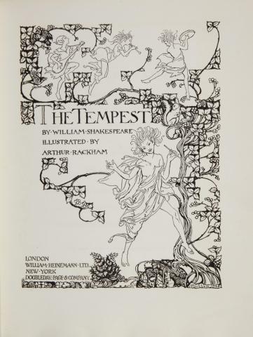 Appraisal: RACKHAM ARTHUR The Tempest London Heinemann New York Doubleday One