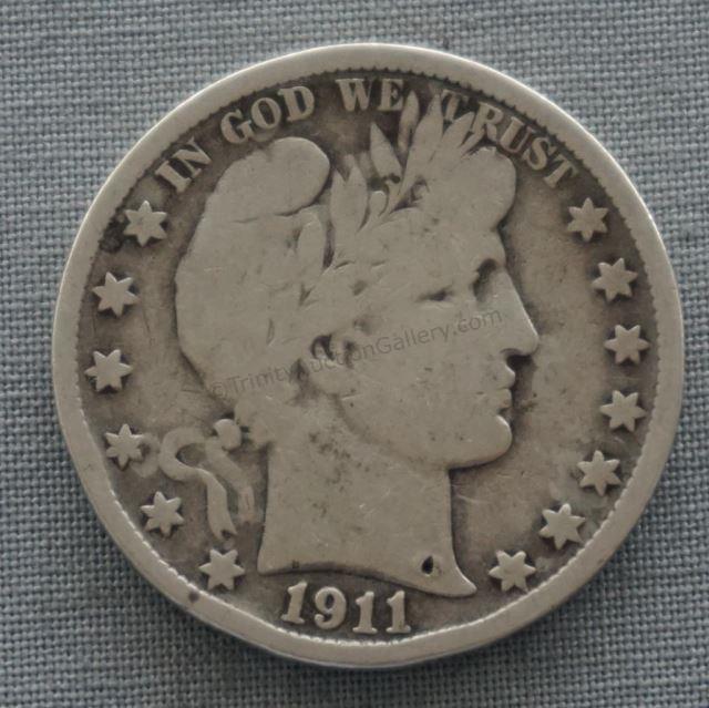 Appraisal: -S Barber Silver Half Dollar In average circulated condition with