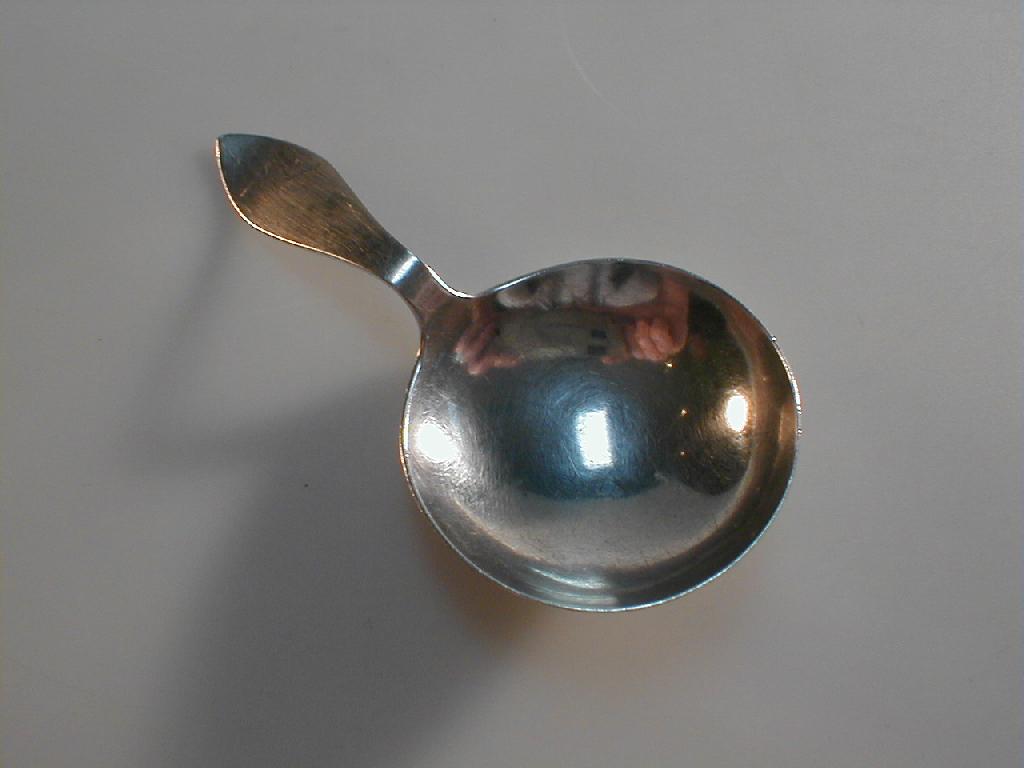 Appraisal: A George V silver caddy spoon with a circular bowl