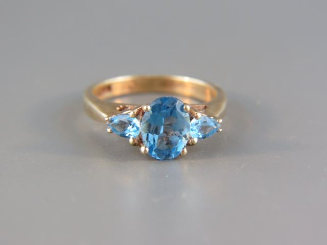 Appraisal: Blue Topaz Ring a trio of rich London blue gems