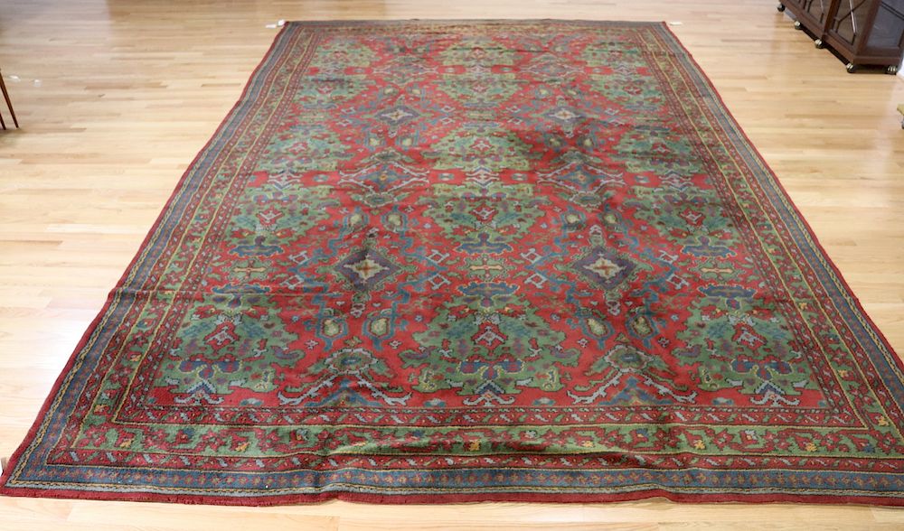 Appraisal: Antique English Kiddiminster Carpet Nice large carpet with Oushak design