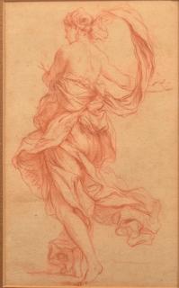 Appraisal: th Century French School Red Chalk on Paper Unsigned Woman