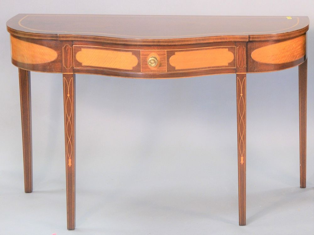 Appraisal: Kindel Winterthur collection mahogany Federal style inlaid console table high