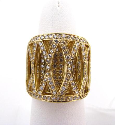 Appraisal: Ladies k Yellow Gold Multi-Layer Diamond approximately cts total weight