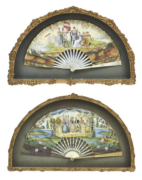 Appraisal: A PAIR OF TH CENTURY HAND PAINTED AND GILT METAL