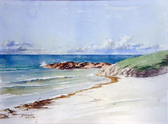 Appraisal: R B Webster beach scene signed and dated watercolour x