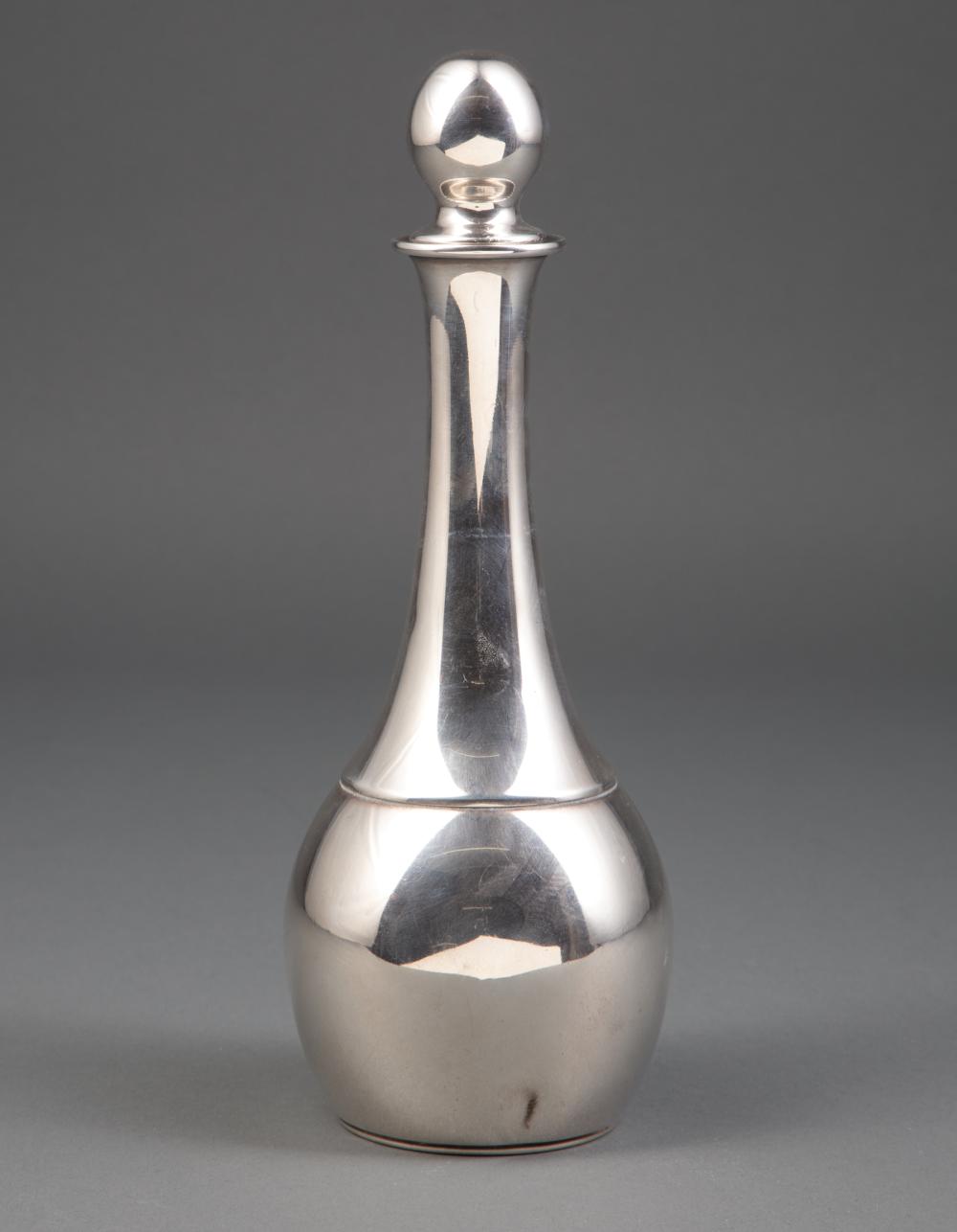 Appraisal: American Sterling Silver Liqueur Decanter Fisher Silversmiths act to present