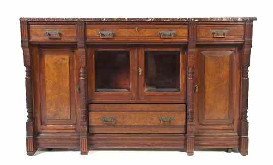 Appraisal: A Victorian Walnut Server having a rectangular top over one