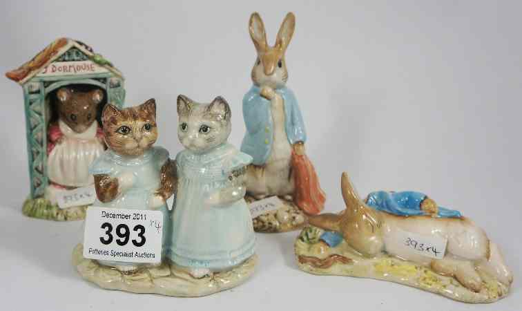 Appraisal: Royal Albert Beatrix Potter Figures Mittens and Moppet Peter and