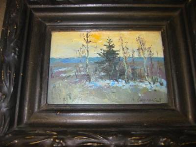 Appraisal: RUSSIAN SCHOOL Landscape with Trees signed Umenevskaya on board x