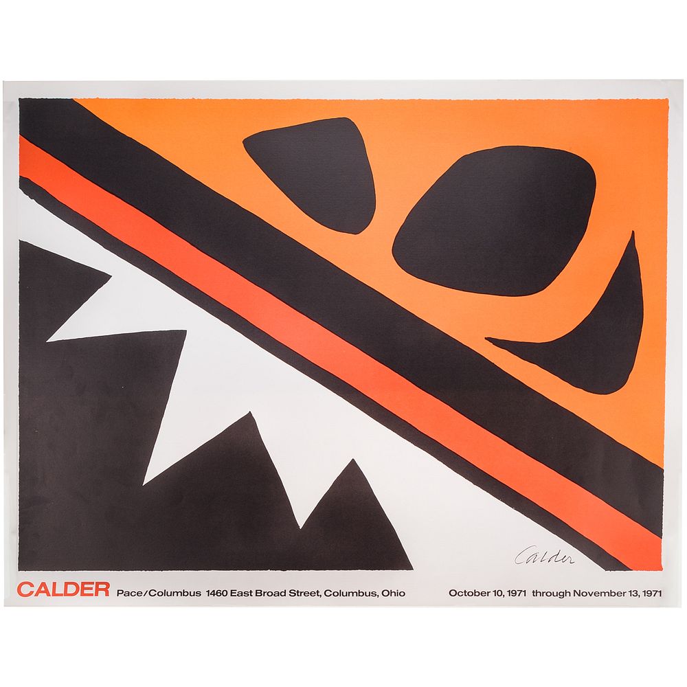 Appraisal: Alexander Calder Exhibition Poster American - Offset lithograph in colors