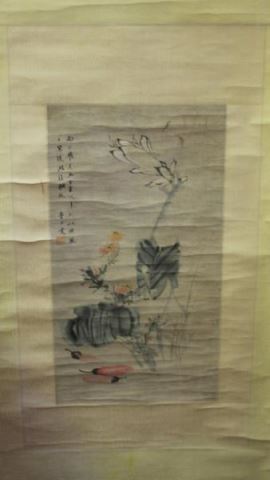 Appraisal: Chinese Scrolls with Animals and Flowers Including Flying Ducks -