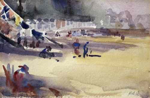 Appraisal: Hercules Brabazon Brabazon - - Watercolour sketch - Beach scene