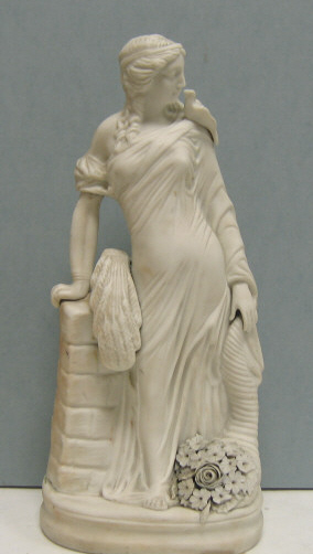 Appraisal: PARIAN CLASSICAL FIGURE OF CERES Standing by a column with