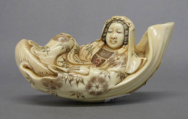 Appraisal: Netsuke Okimono and SagemonoProperty from Various Owners th Century The