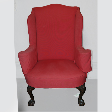 Appraisal: George II Style Mahogany Wing Chair Estimate -