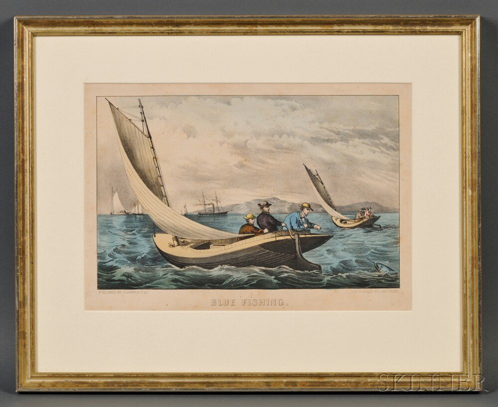 Appraisal: Currier Ives publishers American - Blue Fishing c Conningham Titled