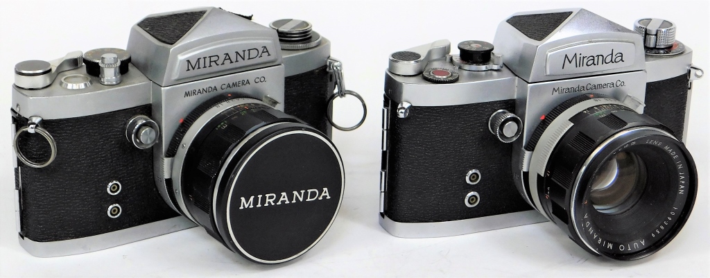 Appraisal: GROUP OF MIRANDA MM SLR CAMERAS Group of Miranda mm