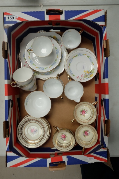 Appraisal: A mixed collection of teaware to include Royal Stafford Maytime