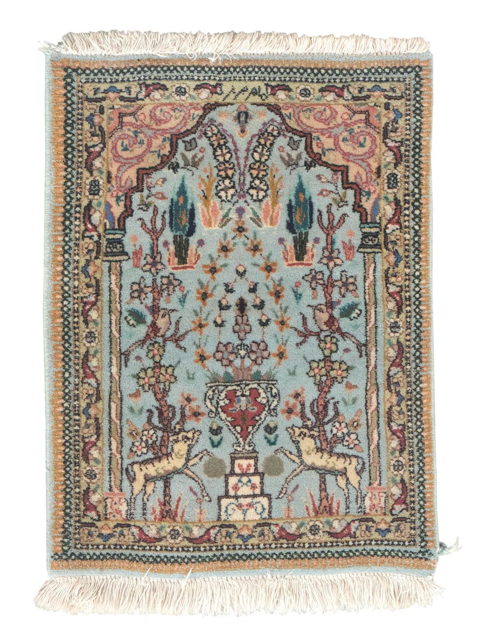 Appraisal: TABRIZ PRAYER RUG X LAST QUARTER OF THE TH CENTURYTABRIZ