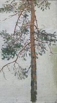 Appraisal: Nikolai Ovchinnikov Russian - Pine branch oil on canvas x