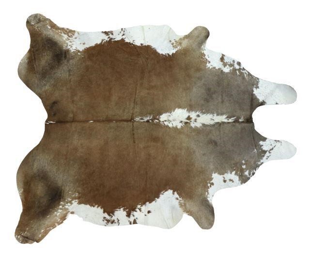 Appraisal: Brazilian cowhide mostly tonal brown with some white largest measurements