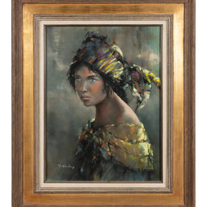 Appraisal: Pawel Kontny American - Jamaican Woman Pastel signed PA Kontny