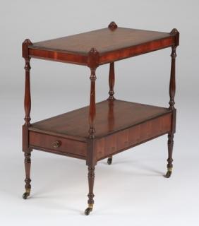 Appraisal: Two-tiered side table in the English taste the lower tier