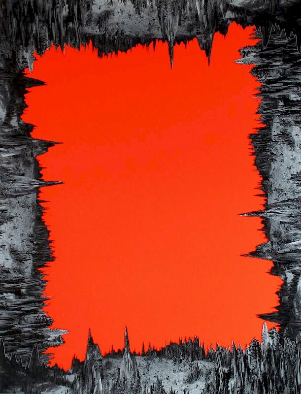 Appraisal: Sterling Ruby Born Sterling Ruby Born Deep Orange Giclee silkscreen