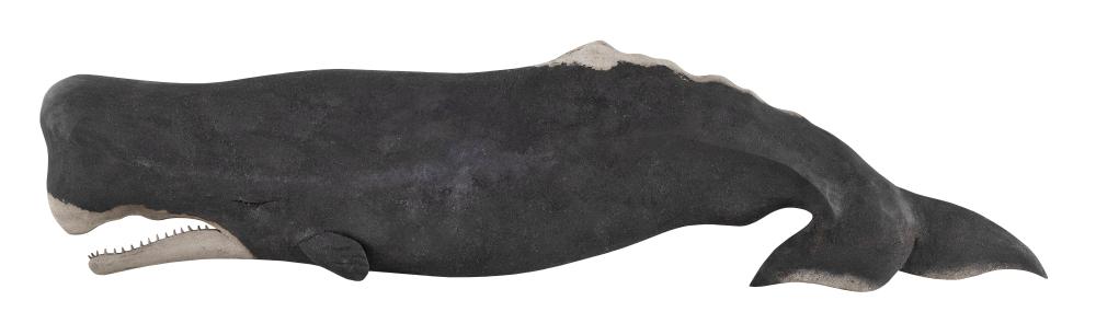 Appraisal: ROGER MITCHELL CARVED AND PAINTED SPERM WHALE PLAQUE KINGSTON MASSACHUSETTS