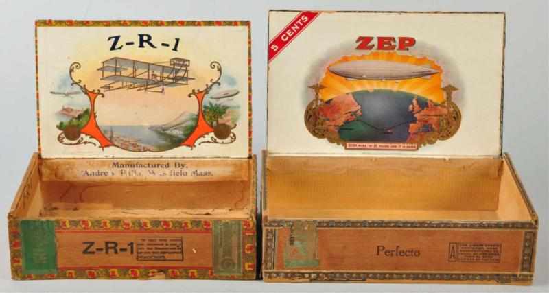 Appraisal: Lot of Air Transportation Cigar Boxes Description Extremely rare Includes